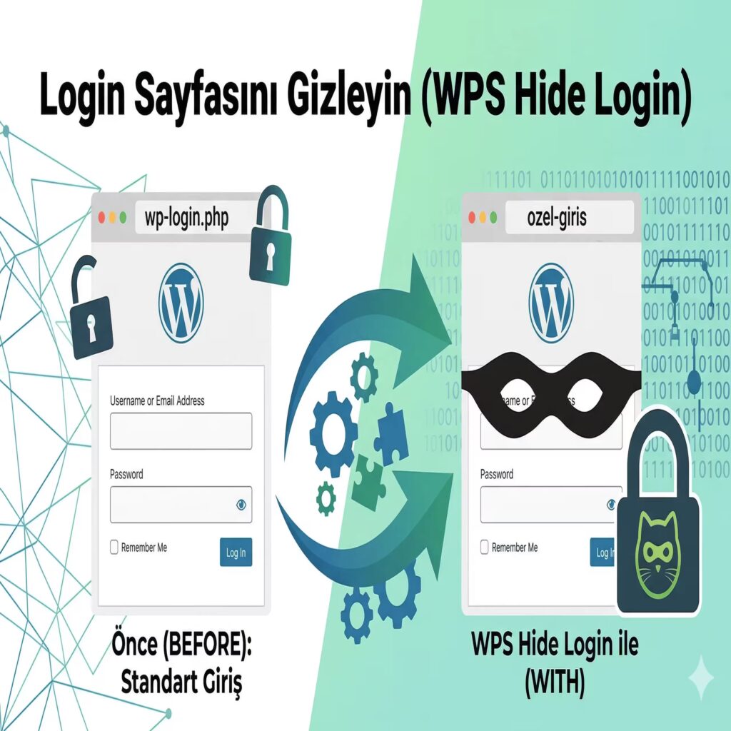 WordPress Güvenlik ve Performans Rehberi: En İyi Eklentiler - Login Sayfasını Gizleyin (WPS Hide Login) WordPress Güvenlik ve Performans Rehberi: En İyi Eklentiler - Login Sayfasını Gizleyin (WPS Hide Login)